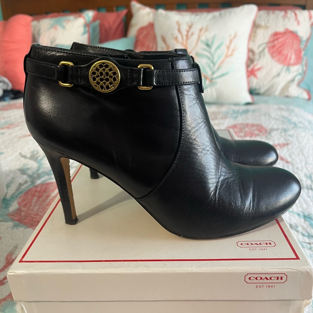 Coach Black Booties